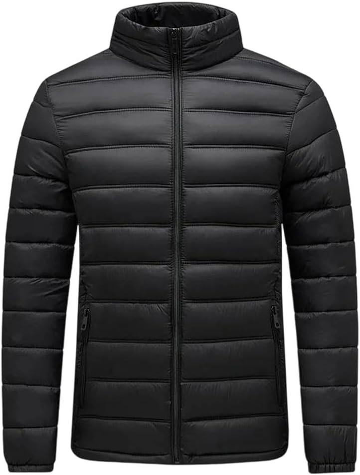 Men Short Down Jacket Hiking Camping Warm Thick Casual Fashion Outerwear