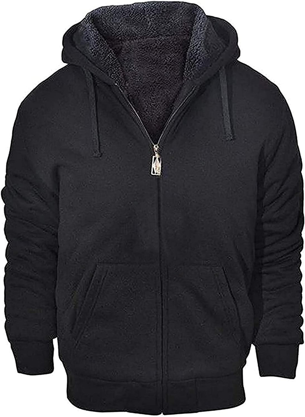 Hoodies for Men Heavyweight  Sweatshirt - Full Zip Up Thick Sherpa Lined