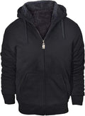 Hoodies for Men Heavyweight  Sweatshirt - Full Zip Up Thick Sherpa Lined