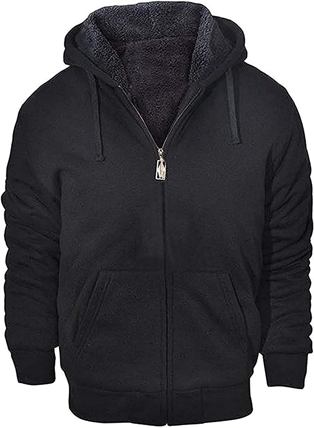 Hoodies for Men Heavyweight  Sweatshirt - Full Zip Up Thick Sherpa Lined
