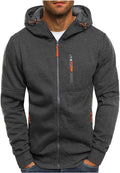 Men Hoodies Casual Hoodies for Men with Zip Pockets Full Zip Long  Sweatshirt Sports Hooded Jacket