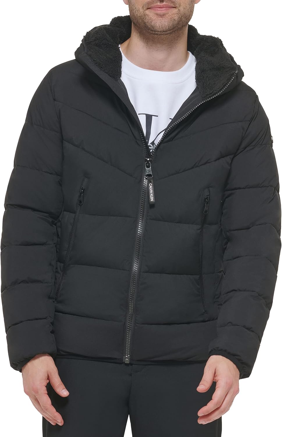 Men's Snap Front Puffer Jacket