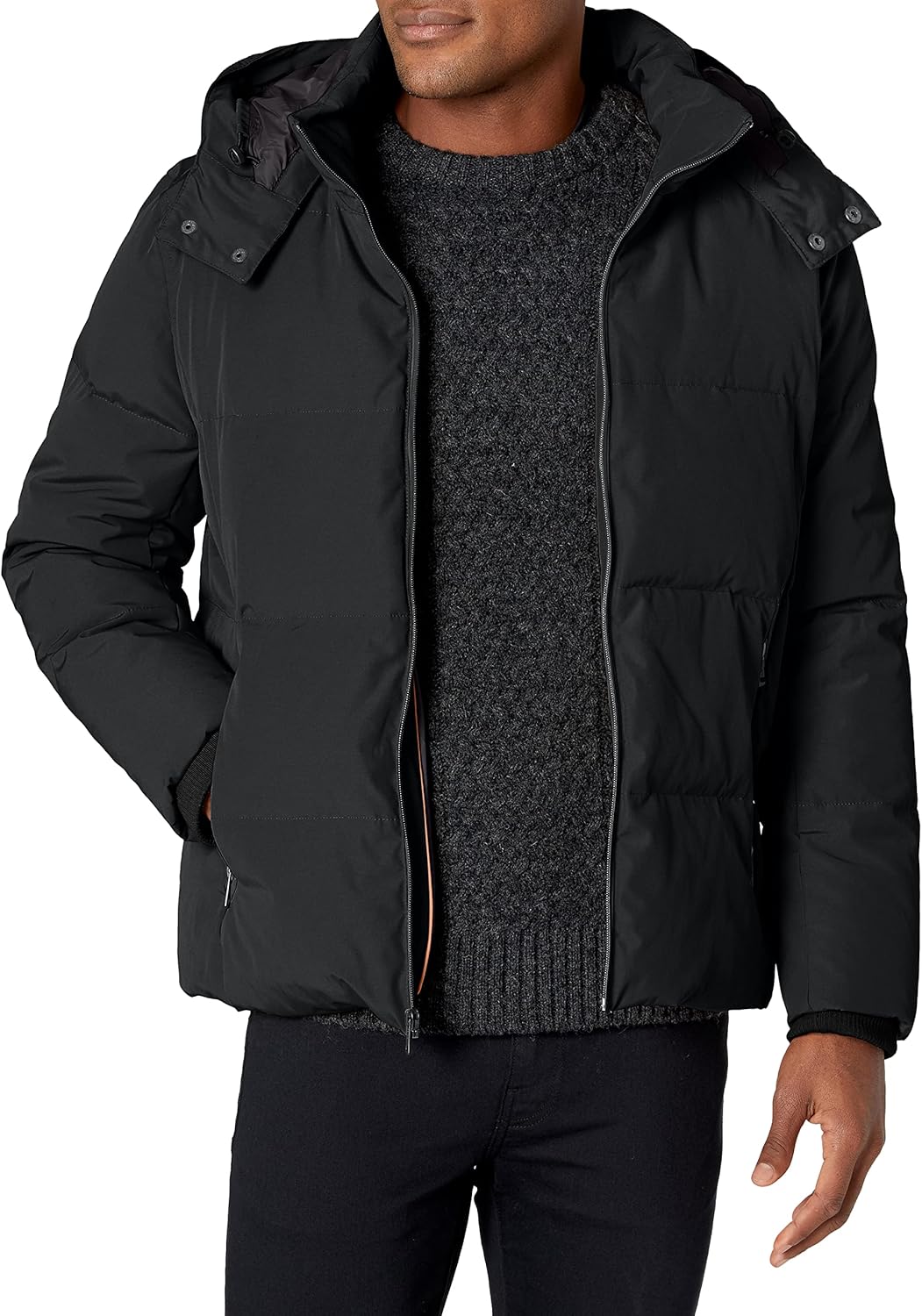 mens Short Down Parka With Hooded Down Coat